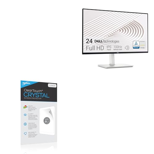 BoxWave Screen Protector Compatible With Dell S2425HS Monitor - ClearTouch Crystal (2-Pack), HD Film Skin - Shields From Scratches