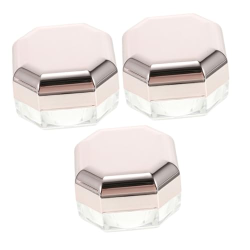 NOLITOY Empty Loose Powder Box 3pcs Portable Loose Powder Packaging Makeup Holder Case Rose Gold Body Powder Case