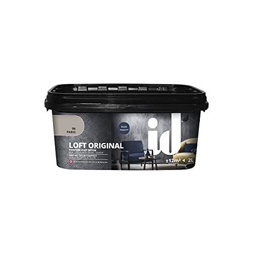 Les Decoratives LOFT BETON ORIGINALE 2 L. Pittura da parete effetto cemento loft beton originale 2 della marca 2 litri - (id paris)
