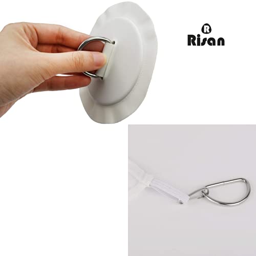 Image of Risan Plastic D Rings Buckles for Straps Ties Belts Bags, for Leather Bags Garment Clothes Needlework Luggage, Purse (25 mm /2.5 cms) 1 inch inch -20 Piece Set