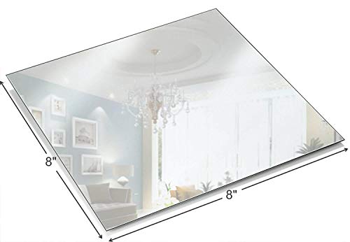 Square Mirror Plate - Set Of 12 Square Mirrors Trays - 8 Inch X 8 Inch, 1.5 Mm Thick - Perfect For Table Wedding Centerpieces, Party Decor, Crafts #TOP1