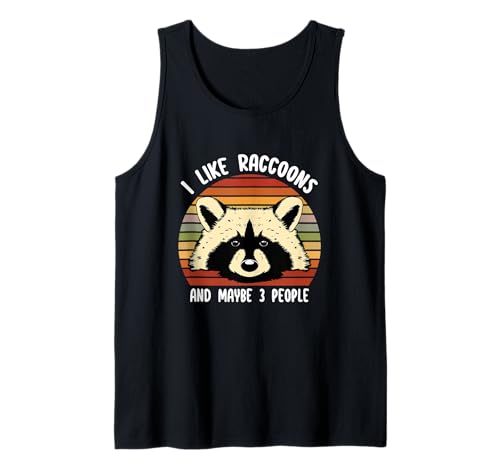Funny Racoon Trash Panda Me gustan los mapaches y quizás 3 personas Camiseta sin Mangas