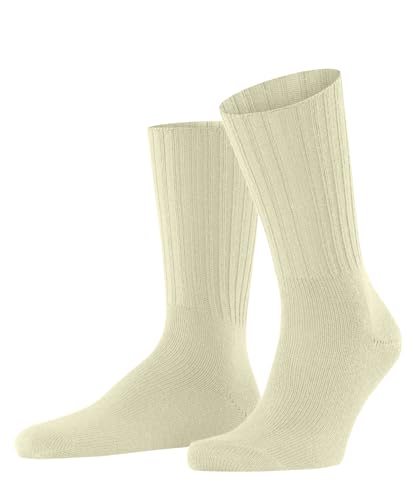 FALKE Herren Socken Nelson M So Wolle einfarbig 1 Paar, Weiß Off-White 2059, 39-42