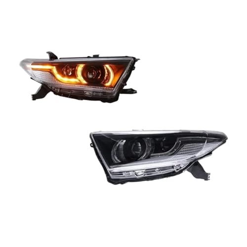 Faros delanteros Highlander 2012-14 para viajes seguros con niebla y DRL