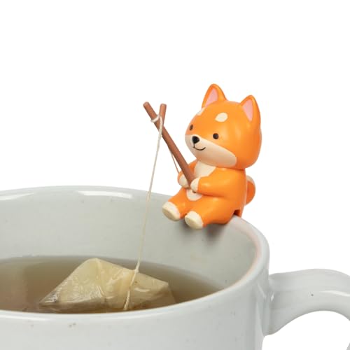 Catálogo de Reposa bolsas de té de esta semana. 43 Tea Mates – 1 bonito perro de pesca, soporte para bolsa de té y resto de cuerdas, accesorio de té para taza y taza, idea de regalo única y divertida de juguete – marcador de...