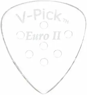 V-Picks エレキギターピック アメリカ製、穴あき、滑り止め、速弾き Jazz III 狭いトライアングル型 Euro/Euro II 1.5mm 1枚入り (Euro II 1.5mm)