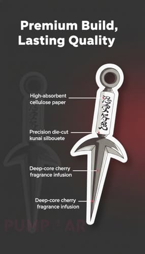 Image of PumpCar 2 pieces Ninja Kunai double-sided hanging Japanese anime cherry-scented One Piece car air freshener Cool for rearview mirror Car Interior Accessories Household Gifts