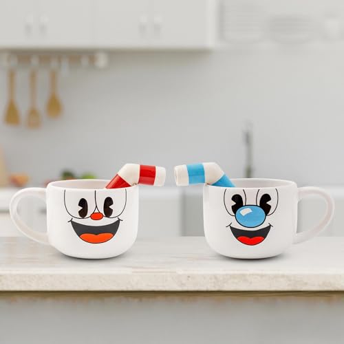 Set de 2 tazas cerámicas Cuphead & Mugman 24oz miniatura 5