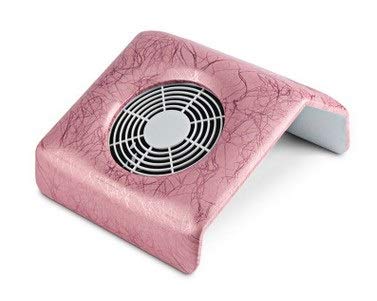 HGY Nagel Staubabsaugung Nail Art Maniküre Salon Werkzeuge mit Staubsack (rosa Streifen-EU-Stecker 220V)