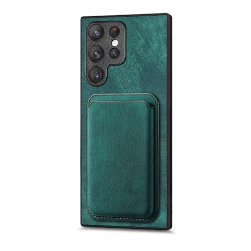 Étui en cuir de qualité pour Samsung S24 Ultra avec fentes magnétiques