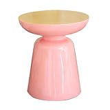 ZHAOYONGLI Table d'appoint Table Basse étagères Salon Créatif Côté Canapé Simple Table Basse Ronde En Fer Forgé Mini Table Basse (Color : Pink, Size : 40 * 43cm)