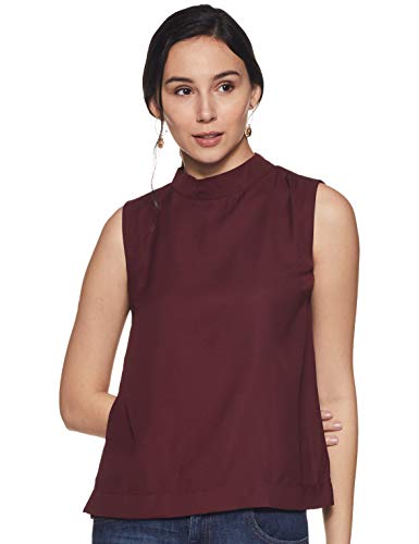 Image of Amazon Brand - Symbol Women's Regular Blouse (SYM /SS20 /TP054 Wine M)