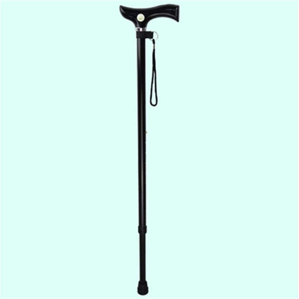 Andador para Ancianos,Bastón para Personas Mayores, Ligero, muleta, telescópico, Estable, Antideslizante, Ligero, Altura Ajustable, Bastones Negros para Ancianos, Mujeres, discapacitados y h
