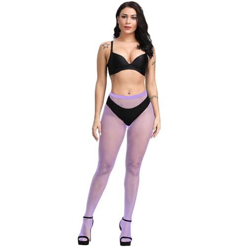Image of Fishnet Stockings For Women High Waisted Fishnet Tights Sexy Wide Mesh Fishnet Stockings