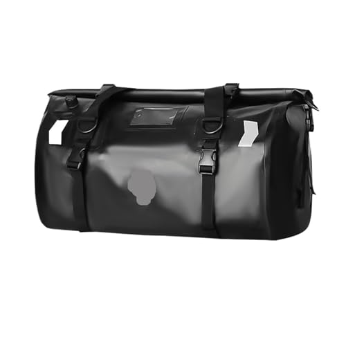 EGUIAS Alforjas Laterales para Bolsa Trasera Impermeable para Motocicleta, Bolsa Enrollable para Equipaje seco para Viajes al Aire Libre(Black,66L)
