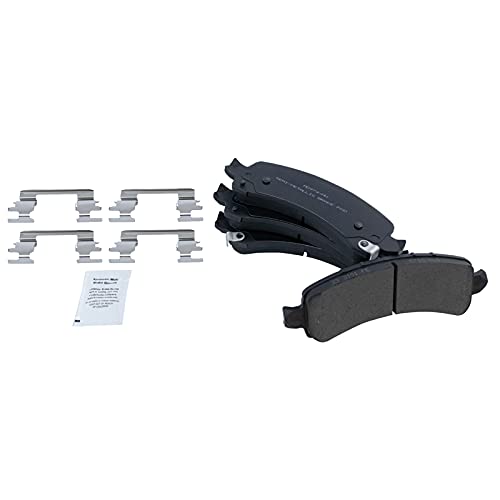 Image of TRQ Brake Pad & Rotor Kit Performance Semi-Metallic Compatible with 2003-2010 Chevrolet Express 2500 2011-2012 Express 3500 GMC Savana 2500 2007-2012 Savana 3500