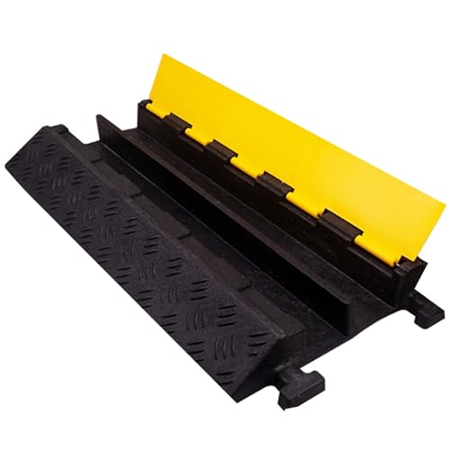 Evita tropezones con el protector de cable para suelo y mangueras de 2 canales para oficina