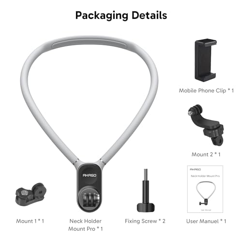 AKASO Magnetic Neck Mount Necklace Holder, POV Vlog Accessories Compatible Action Camera EK7000/Brave 4 by AKASO - Image 9