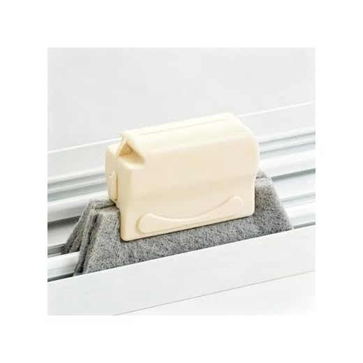 Window Track Cleaning Brush Deep Cleaning Tool Compact Design for Screen Windows Sliding Door Grooves Household Use, Cream