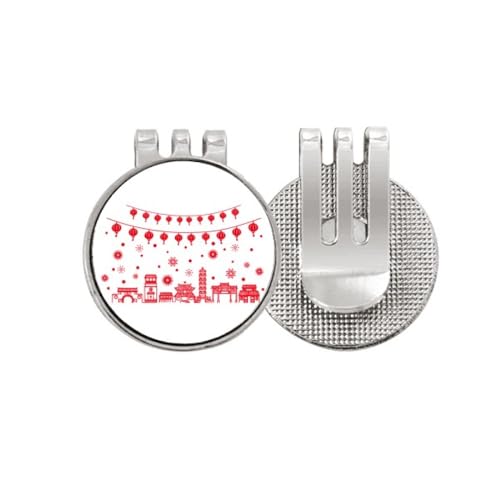 Marqueur de balle de golf magnétique émail rouge idée cadeau pour golfeur