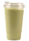 150 Pack 24 oz Clear Plastic Disposable Pet Cups - Ideal for Parfait, Juice, Soda, Party Cups with Sip Through Lids -  EcoQuality Inc