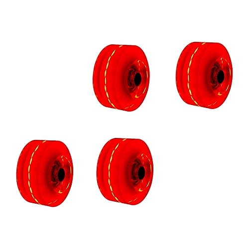 Roues de patins à roulettes PU rouges LED lumineuses BESPORTBLE pour roller quad