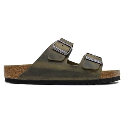 Image of Birkenstock Arizona Birko-flor Softfootbed, Unisex Adults' Mules, Khaki Faded, 7 US