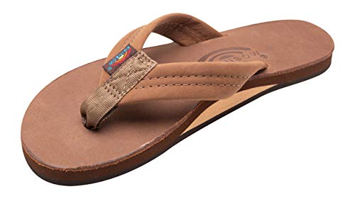 Rainbow Sandals Women's Single Layer Leather Sandal, Redwood, Large / 7.5-8.5 B(M) US