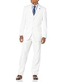 Stacy Adams Men's Suny Vested 3 Piece Suit, White, 42 Regular/W35