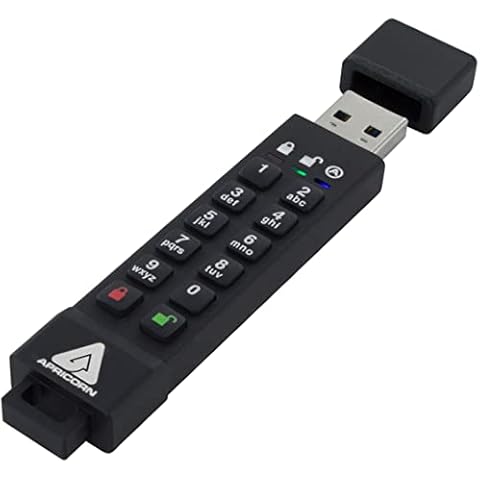 Apricorn 16GB Aegis Secure Key 3Z 256-bit AES XTS Hardware Encrypted FIPS 140-2 Level 3 Validated Secure USB 3.0 Flash Drive (ASK3Z-16GB), Black Cover