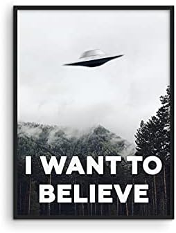 Amazon Com Haus And Hues The X Files I Want To Believe Poster I Want To Believe Posters X Files Ufo Posters For Room Aesthetic Trippy Posters For Room X Files Poster