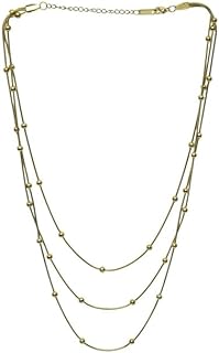 Stainless Steel Third Necklace With Special Design For Girl - Gold