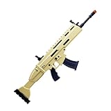 FN Toy Gun, High Density Foam Gun: Scar Rifle with Silencer Props Replica Yellow