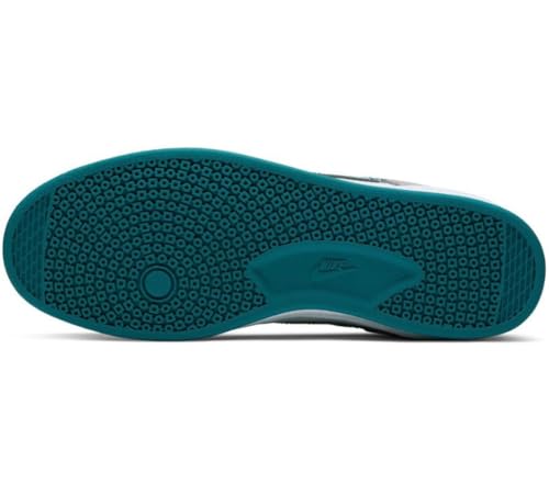 Image of Nike SB Alleyoop Skate Shoes CJ0882-003, Low Top, Suede and Textile, Plush Foam Insole, Grey & Teal (Particle Grey /Geode Teal /Gris Particule, UK Footwear Size System, Adult, Men, Numeric, Medium, 10)