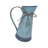 Contenu : 1 pot bouilloire GMBYLBY Pots décoratifs en métal bouilloire avec poignée pot de fleurs rustique pour décoration de jardin, maison, pot d\'étain pour cruches de lait en métal pour mariage en vrac