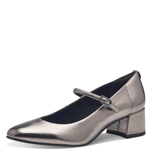 Tamaris Damen Pumps Blockabsatz Vegan; PEWTER, EU 40