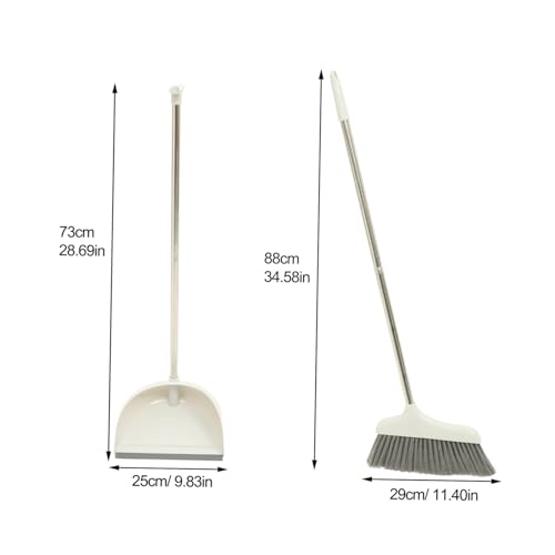 Gogogmee Staubbesen Set mit Langem Stiel Magnetisch Verbundenes Kehrschaufel Besen Set mit Haarentferner kamm Hängendes Home Cleaning Broom für Boden Bad und Garten Praktische Aufbewahrung – Bild 3