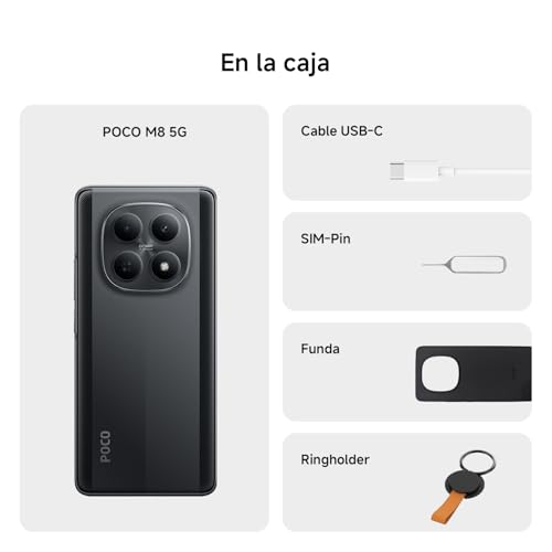 XIAOMI POCO M8 5G Smartphone de 8+512GB Negro Pantalla de 6,77" 120Hz - Image 5
