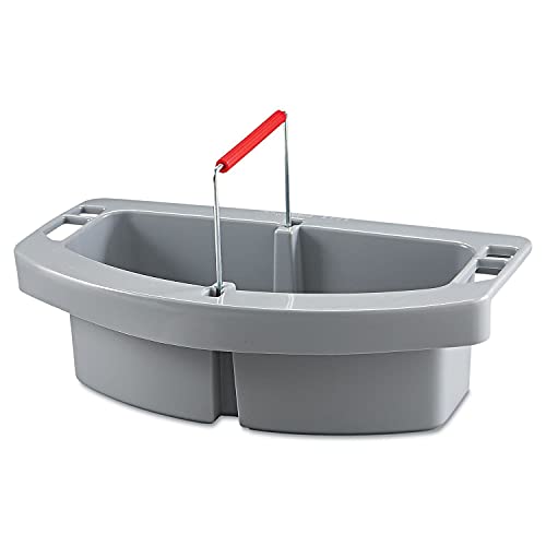 Image of Rubbermaid Commercial BRUTE Maid Caddy compatible with BRUTE 44 GAL Containers, Gray, for Cleaning Tool Storage for Wipes /Spray Bottles /Brushes /Dustpans /Scrubbers /Gloves