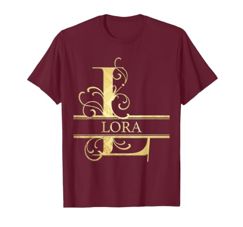 Lora Name T-Shirt, Men, Burgundy, Small