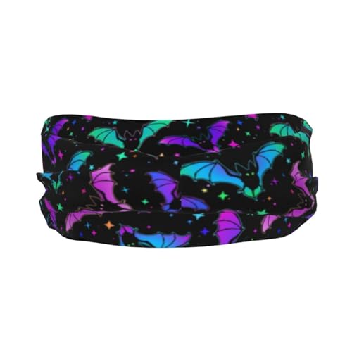 Rosihode Goth Gothic Wide Headbands,Fashion Bats Hair Bands Yoga Running Sports Workout Gym Stretchy Turbans For Women Men thumb #2