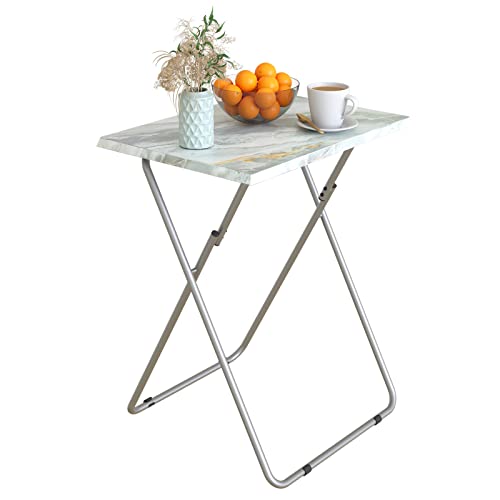 Image of Garden 4 you Portable Folding TV Tray Dinner Snack Trays Table Portable Foldable Table Small Sofa Bedside Tables with Light Weight, 15 x 18.9 x 26 in(Smoky Grey,1PC)