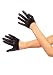 Leg Avenue Women's Mini Cropped Satin Gloves, Black, One Size