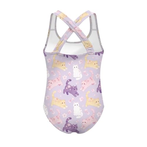 Image of Girls One Piece Bathing Suit,Slim-Fit Ruffle Strap Swimsuit with Adjustable Strap Quick Dry Summer Beach Swim Suit