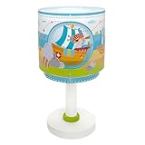 AMPOULE LED INCLUSE Dalber Lampe de chevet ou de table enfant Pirate Island Bateau Pirate Pirates, 60651N, G4 - LED 4 W - Ampoule incluse