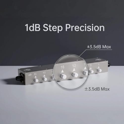 Atenuador de paso pulsador SMA RF de 50ohm BECEN de 1 a 60dB para pruebas de redes inalámbricas 4