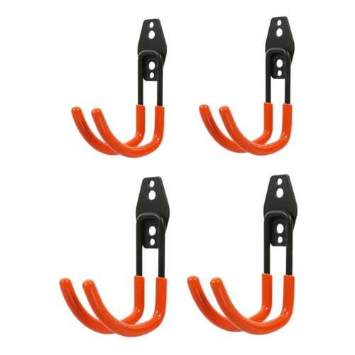 SUPVOX 4個 ガレージ用重荷重壁掛けフック 耐久性属製収納フック 工具や自転車の壁面整理に