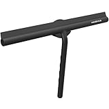 Minismus Raclette de Douche pour Douche, Salle de Bain, carrelage, Miroir, fenêtre, Support magnétique sans perçage, Autocollant, Design Moderne élégant (33 cm, Noir)