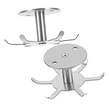 STOBAZA 2個 キッチンアクセサリー 360度回転ステンレス製調理器具ハンガー 六爪構造 壁面用 キッチン用品ハンガー ネジ付き