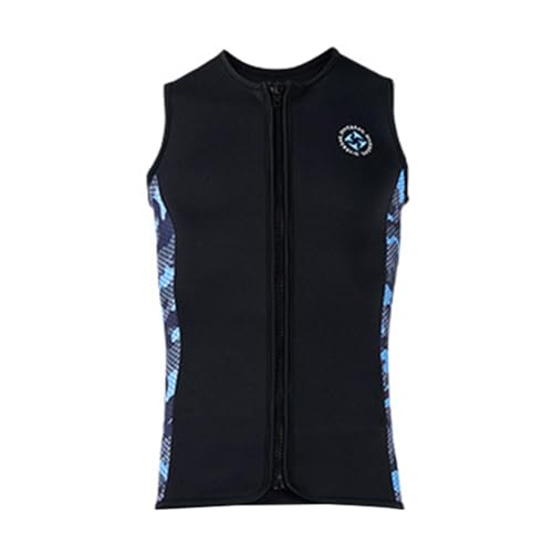 Men's Sleeveless Wetsuit Top Neoprene Diving Vest Front Zip for Water Sports Kayaking Swimming- Medium miniatura 5